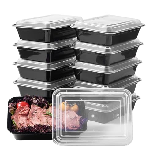 FULIGN 24 oz Meal Prep Containers With Lids Reusable 150 Pack Extra (150 Count)