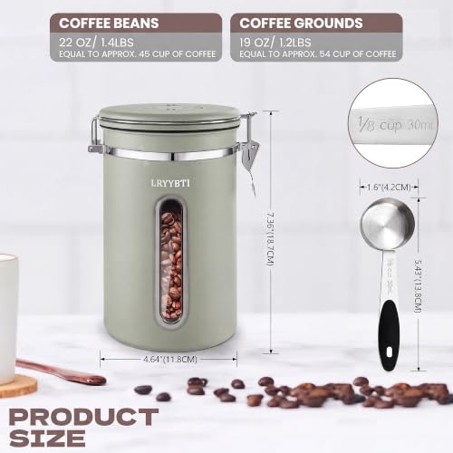 22 OZ Coffee Canister Airtight Stainless Steel (22 Count)