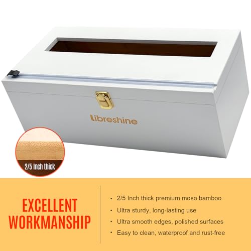 12 Inch Bamboo Plastic Wrap Dispenser with Cutter