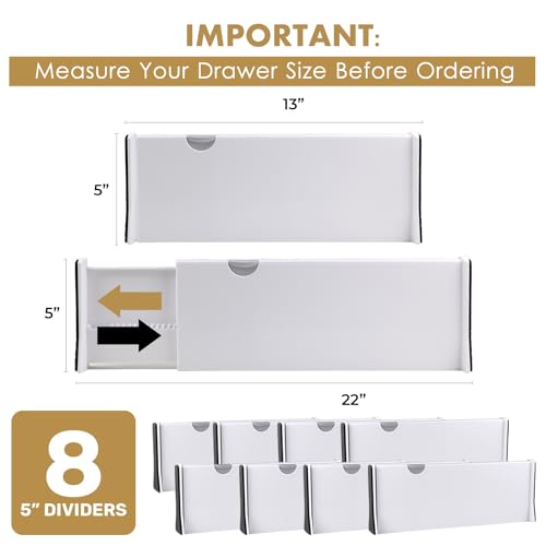 Deep Drawer Dividers 8 Pack