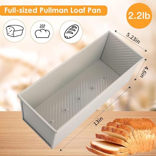 2 Pack 13x5 Pullman Loaf Pan & Lid (2 Count)