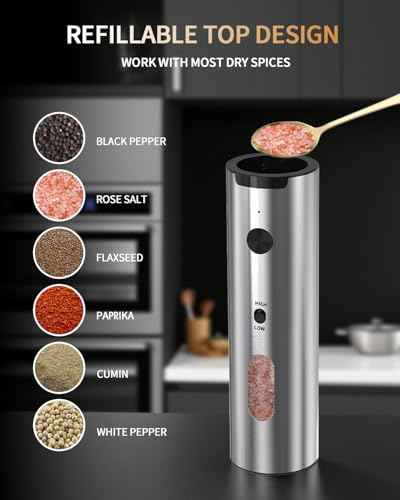 Rechargeable Electric Salt and Pepper Grinder Set