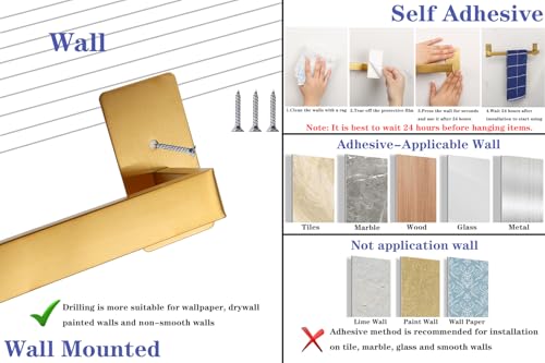 Bathroom Towel Bar Self Adhesive