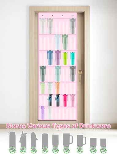 35 Pocket Door Hanging Cup Organizer Fit for Stanley Tumbler 30 40oz