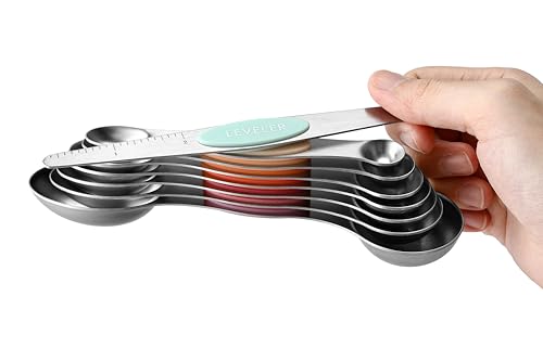 Stainless Steel 8 Magnetic Measuring Spoons Set
