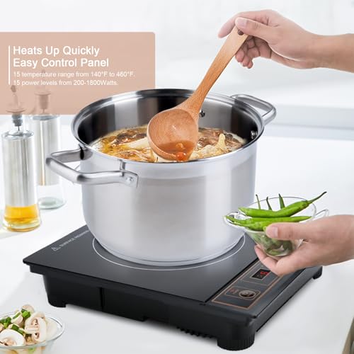 1800W Portable Induction Cooktop Countertop Burner