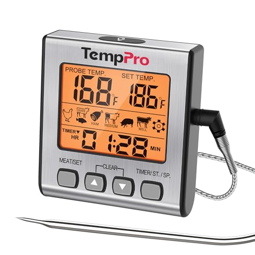 TempTrack Digital Meat Thermometer for Cooking and Grilling
