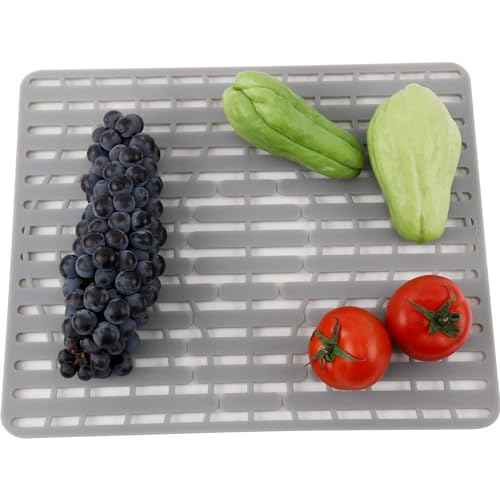 Sink Mat Sink Protectors for Kitchen Sink By Better Housewares Wok Stand Strong Adsorption And Skid Resistance PVC Free Silicone Sink mat (2 Count)