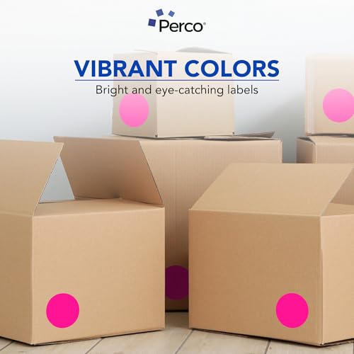 Neon Pink Round Circle Dot Sticker 4