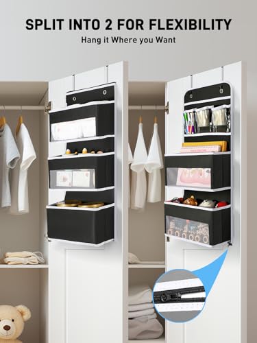 2-in-1 Over The Door Organizer for Nursery Closet Bathroom Dorm