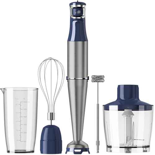 Immersion Blender Handheld 5 in 1 Hand Blender Set 1100W Heavy Duty