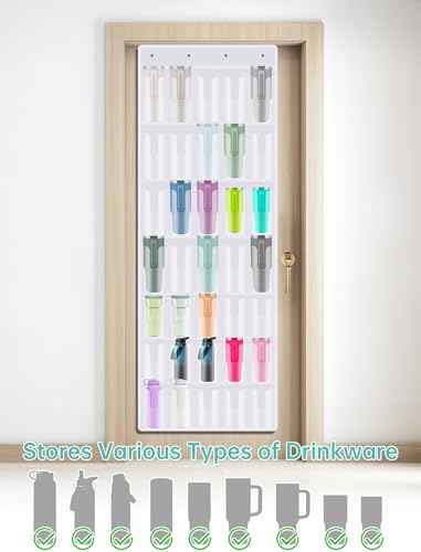 35 Pocket Door Hanging Cup Organizer Fit for Stanley Tumbler 30 40oz