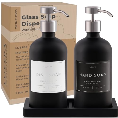 Glass Soap Dispenser Set of 2 (2 Count)