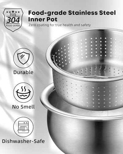 Low Carb Rice Cooker Stainless Steel Inner Pot (5 Count)