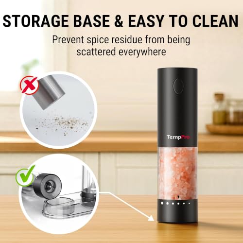110ML Electric Salt and Pepper Grinder Set Rechargeable