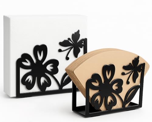 Butterfly Flower Napkin Holder for Table