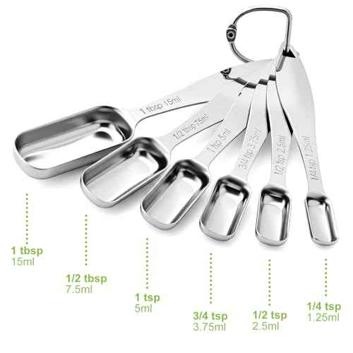 Stainless Steel Measuring Spoons Set of 6 (6 Count)