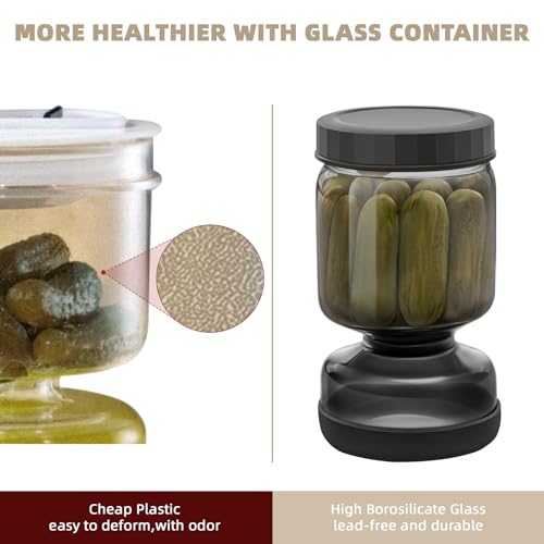 Pickle Jar with Strainer Flip (34 Fl Oz)