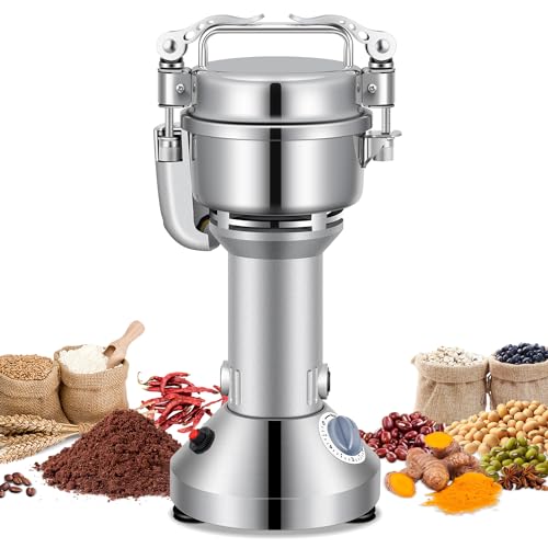 Grain Mill 150g Commercial Spice Grinder Electric 650W Stainless Steel Pulverizer Dry Grinder for Grinding Wheat