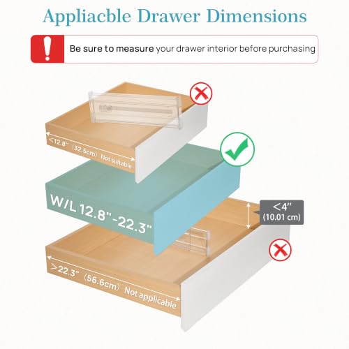4" Regular Upgrade Drawer Divider for Clothes (12 Count)