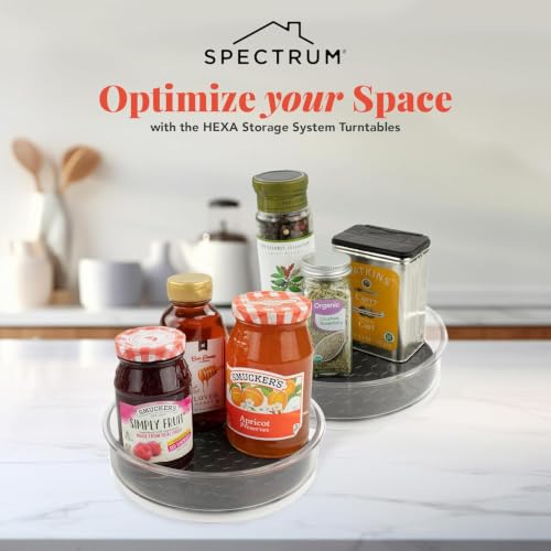 Small Lazy Susan Organizer 7in for Cabinets Refrigerator Pantry Table Pack of 2