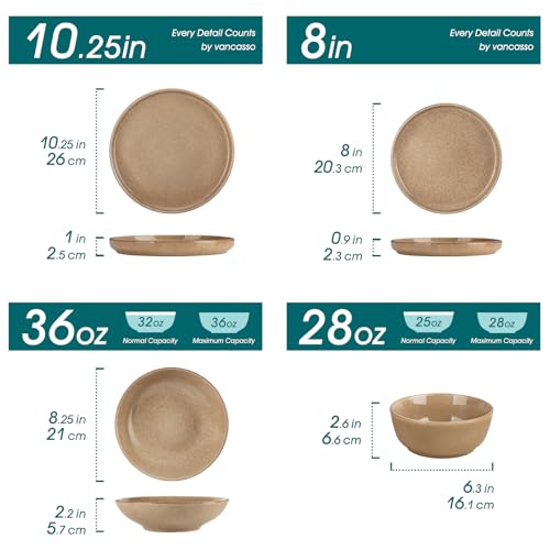 ANYA 24 Pieces Plates and Bowls Set