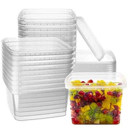 16 oz Deli Containers with Lids 20 Pack (20 Count)