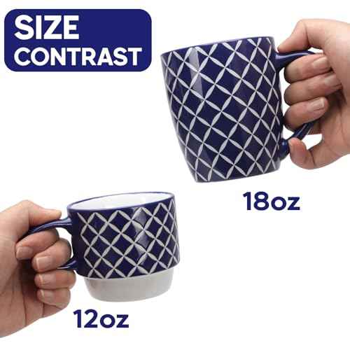 18 OZ Coffee Mugs Set of 6 (6 Count)