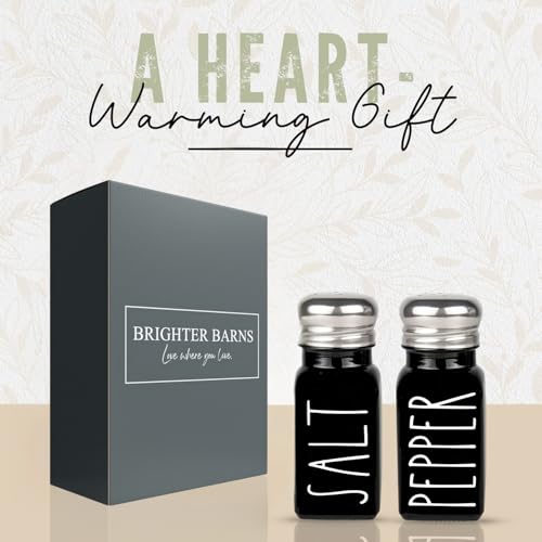 Black Salt and Pepper Shakers Set by Brighter Barns
