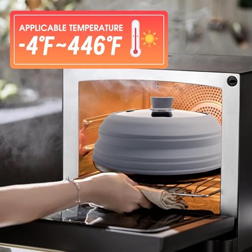 10.5 Inch Silicone & Glass Microwave Splatter Cover