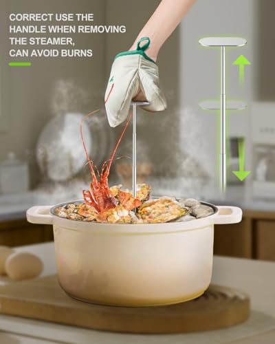 2 Layer Vegetable Steamer Basket for Pot