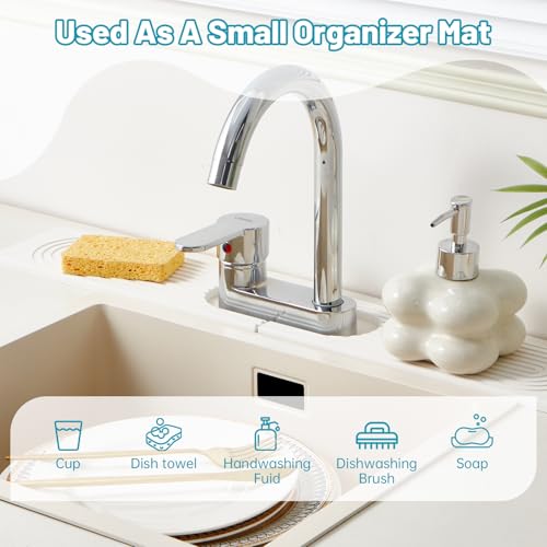 Stone Faucet Mat for Kitchen Sink Oval Hole Bathroom sink splash guard