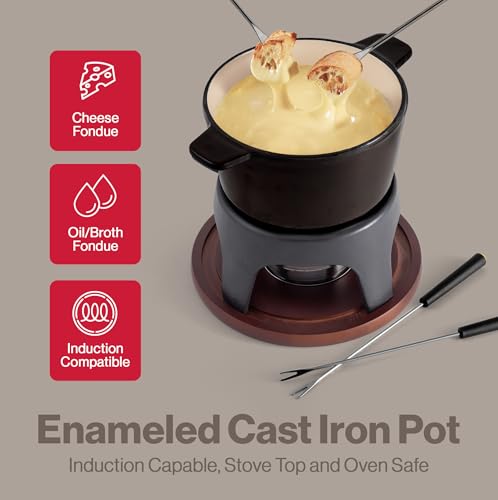 Sierra Cast Iron Fondue Set