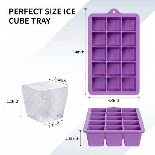 Silicone Ice Cube Tray 2 Pack (2 Count)