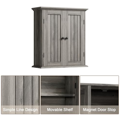 Bathroom Wall Cabinet with 2 Doors