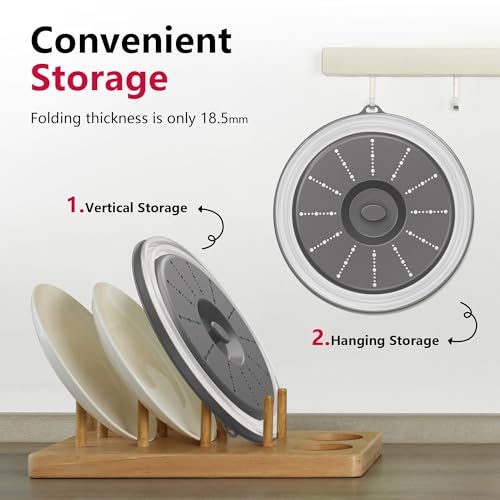 Microwave Splatter Cover Vented for Food with Hook Hole