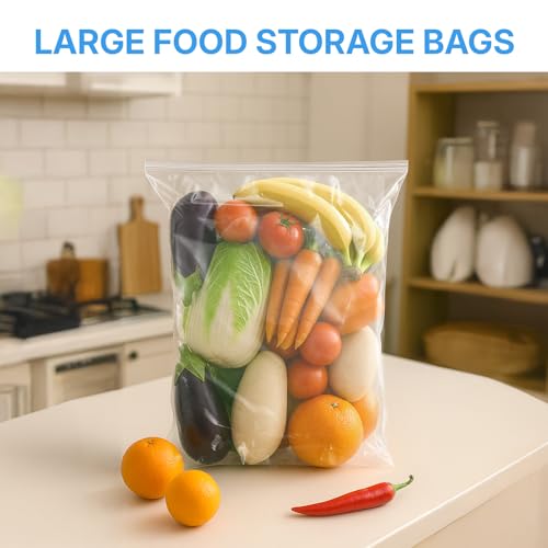 50Pcs Clear 18" x 24" Large Storage Plastic Bags (50 Count)