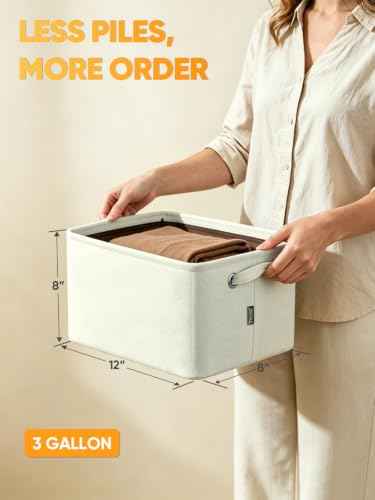 4 Pack Fabric Closet Storage Bins for Shelves (4 Count)
