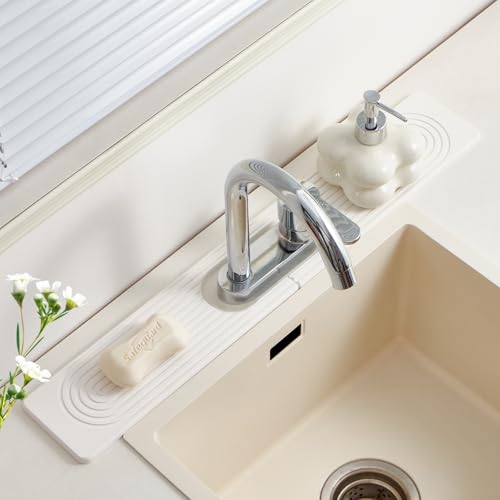 Stone Faucet Mat for Kitchen Sink Oval Hole Bathroom sink splash guard