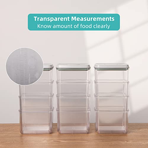 Pop Airtight Food Storage Containers with Lids for Kitchen Pantry Organizing Stackable Container for Cereal Snack Flour Sugar Coffee Spaghetti (27600 Count)