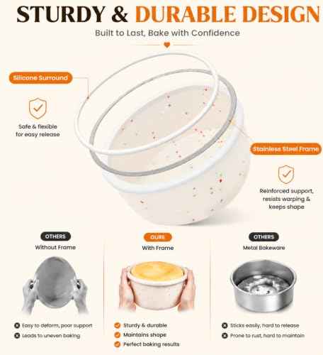 4 Inch Silicone Mini Cake Pan (6 Count)