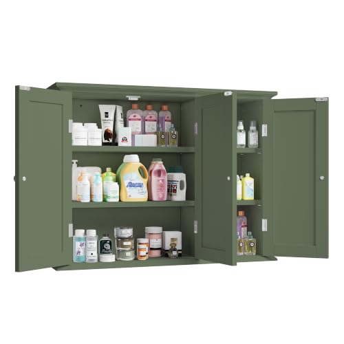 Laundry Cabinet with 3 Doors and Adjustable Shelves