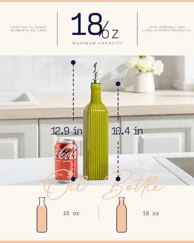 18 oz Olive Oil Dispenser Bottle for Kitchen