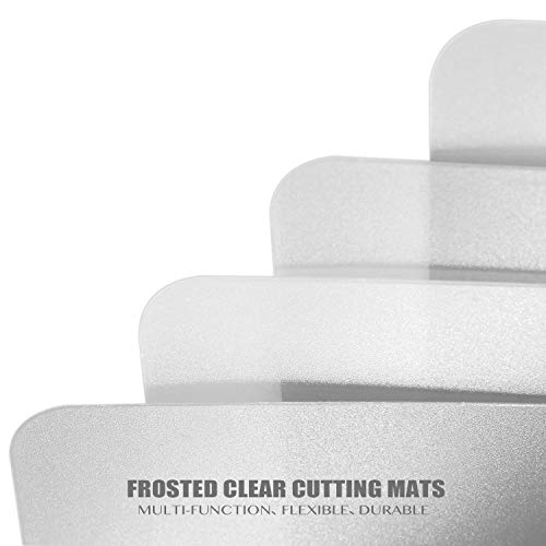 Flexible Plastic Cutting Boards for Kitchen (4 Count)