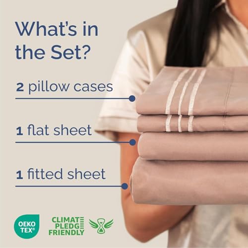 Cal King Size 4 Piece Sheet Set