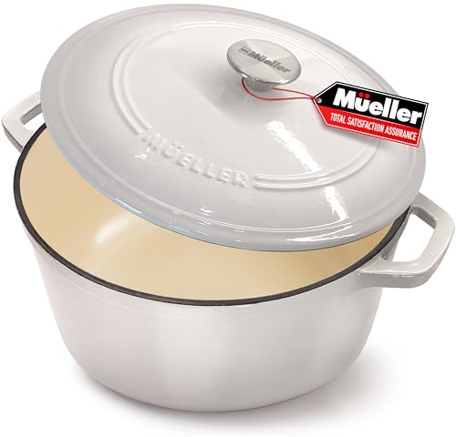 MUELLER HOME 7.5 QT Enameled Cast Iron Dutch Oven