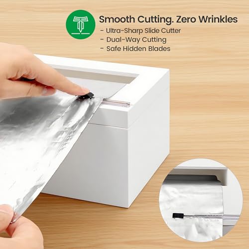 12 Inch Bamboo Plastic Wrap Dispenser with Cutter