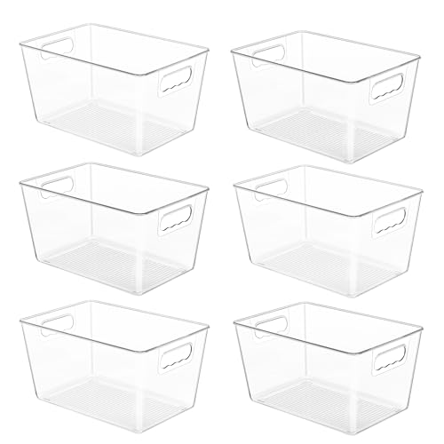 6 Pack Clear Storage Bins (6 Count)