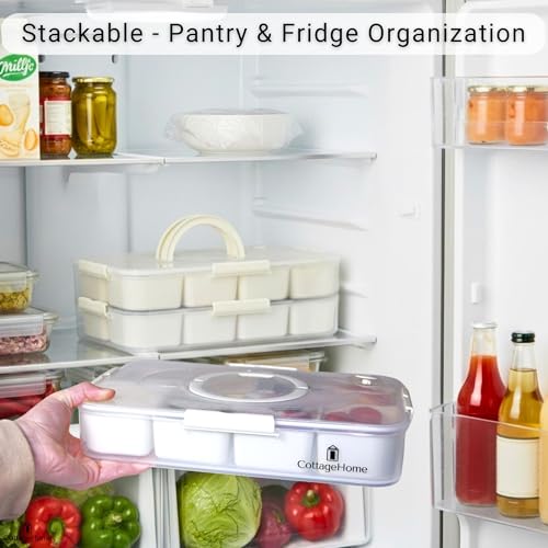 Snackle Box Container with 8 Removable Compartments (2 Count)