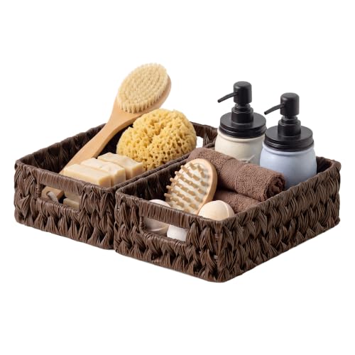 Wicker Baskets with Handles (2 Count)